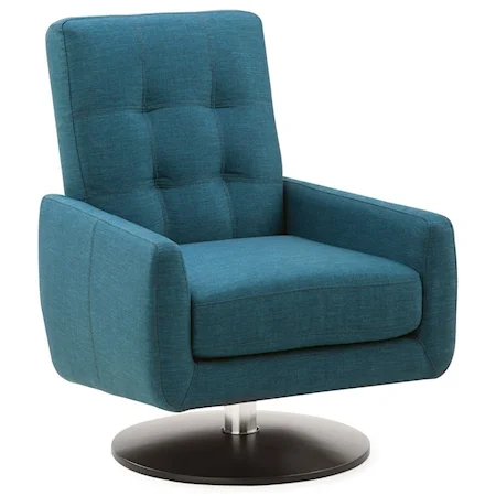 Contemporary Swivel Chair with Double Needle Topstitching